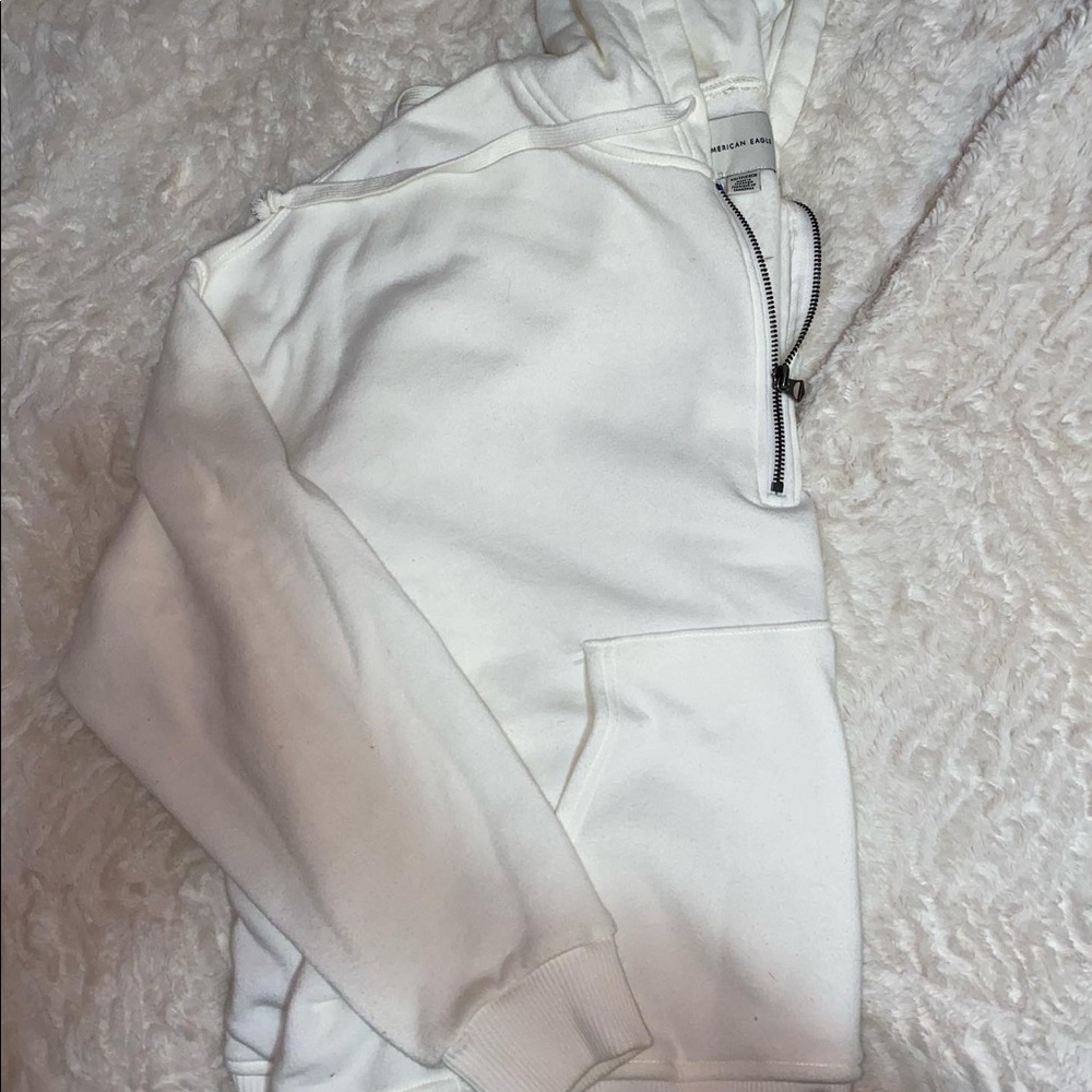 x-small American eagle oversized quarter zip hoodie